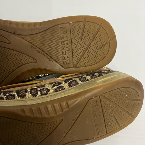 Sperry leopard print canvas shoes women’s 7M Tan - Picture 5 of 7